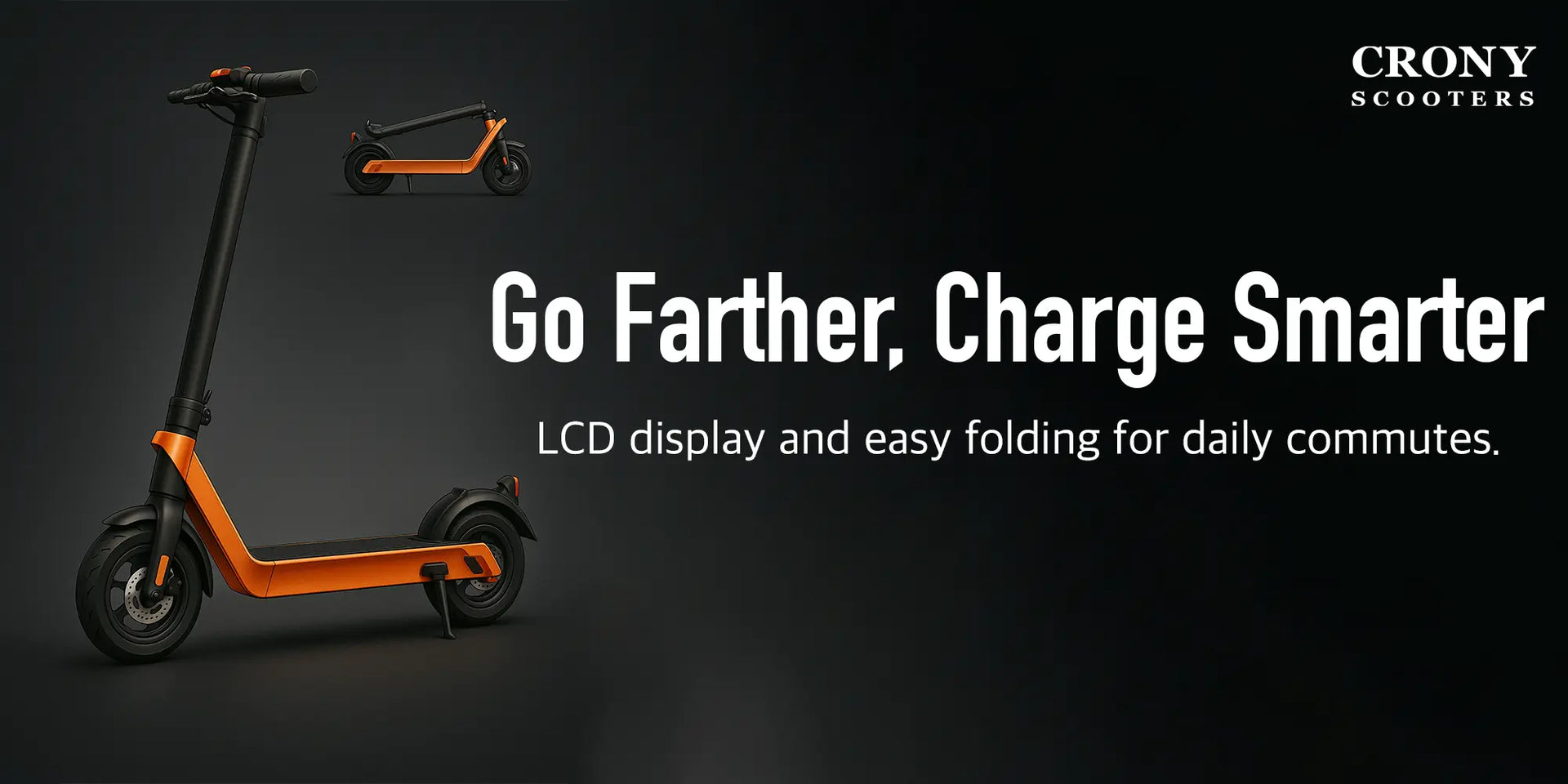 CRONY X9 Plus Folding E-scooter 500W 36V 15.6AH 35-65KM Range Disc Brakes Aluminum Alloy Frame LCD Display LED Headlamp Easy Folding - Hero Banner 4