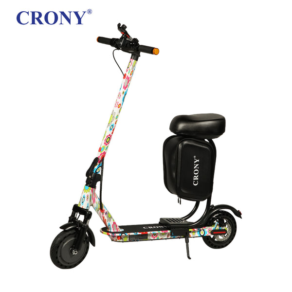 XM M365 APP+SEAT with Suspension is a foldable electric scooter designed for adult urban commuting. Powered by a 350W motor, it delivers speeds between 25–45 km/h with a range of 15–20 km per charge