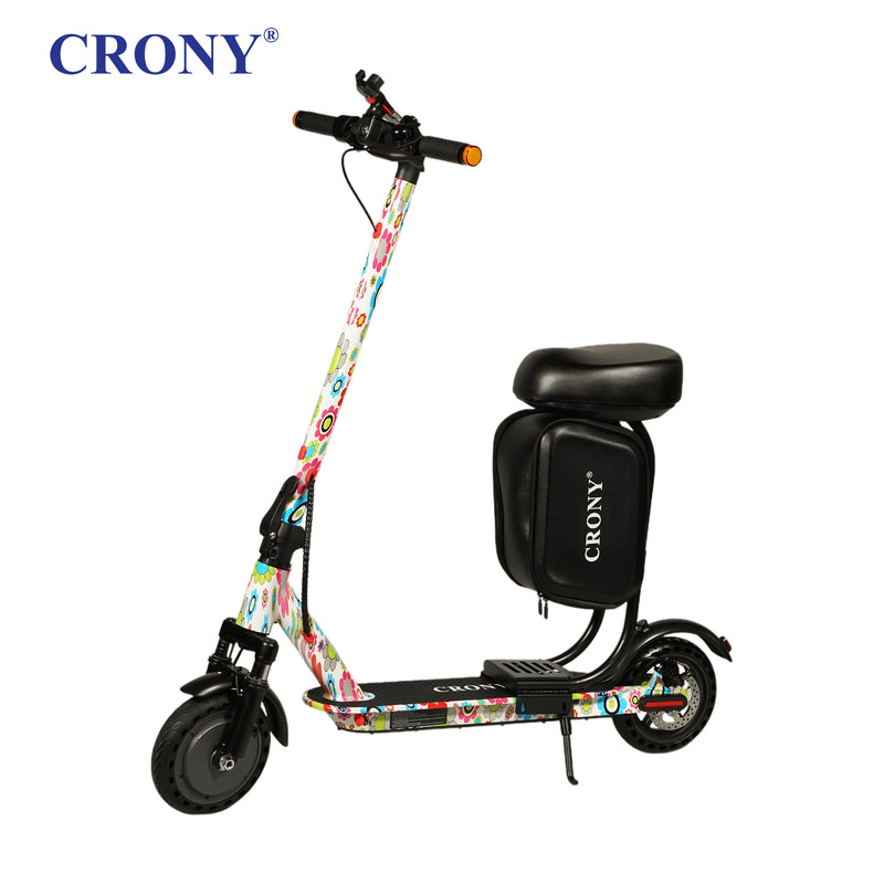 XM M365 APP+SEAT with Suspension is a foldable electric scooter designed for adult urban commuting. Powered by a 350W motor, it delivers speeds between 25–45 km/h with a range of 15–20 km per charge