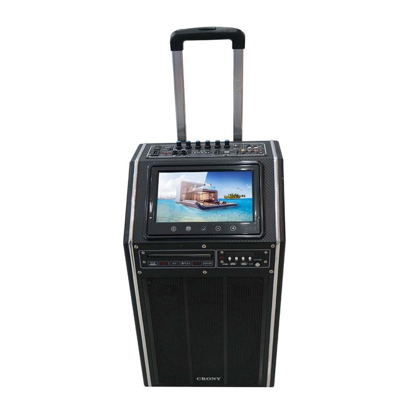 A109DPI speaker Square dance sound outdoor pull rod audio box with wireless microphone video playback - Edragonmall.com