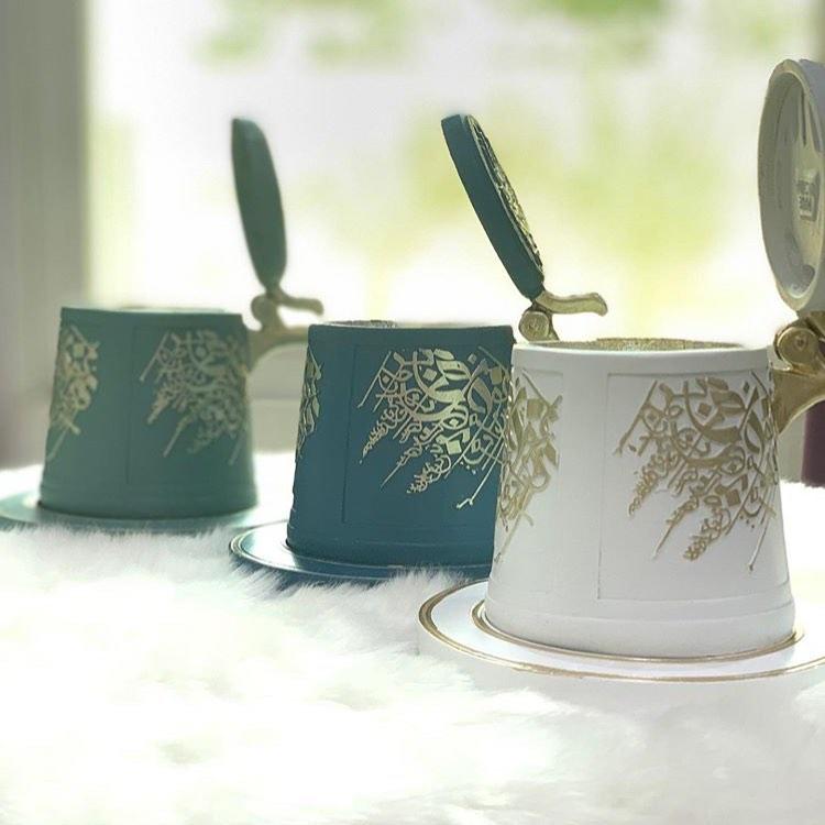 Bakhoor Big teacup Bukhoor Dukhoon Portable Incense Burner-Black - Edragonmall.com