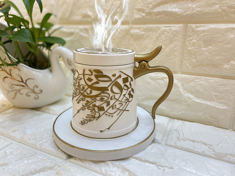 Bakhoor Big teacup Bukhoor Dukhoon Portable Incense Burner-green - Edragonmall.com