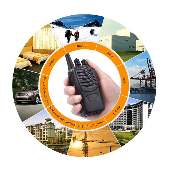 Baofeng 5W BF-888S  2 Pcs Walkie Talkies  Dual-frequency 2-4 KM