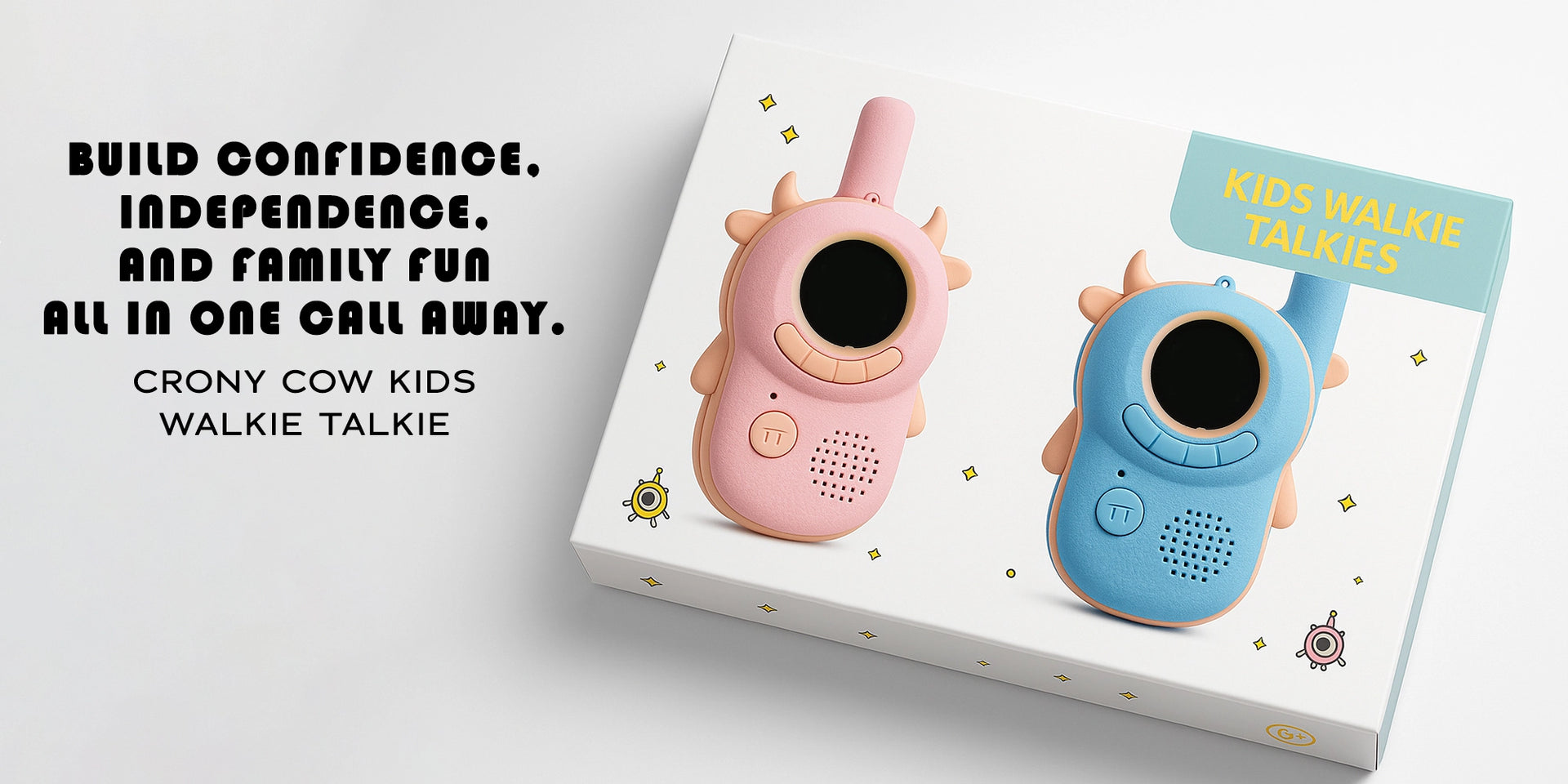 CRONY Cow Kids walkie-talkie Magic Little Bee Intercom Walkie Talkie Kids Toy 500M-1KM - Hero Banner 2