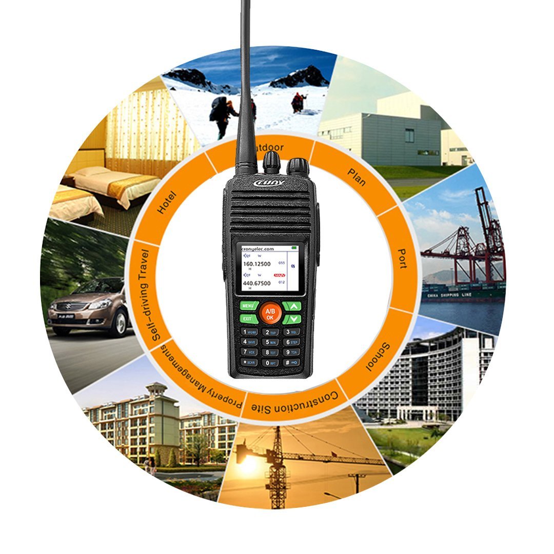 CRONY 10W DT-8188 UHF Double Segment Color screen Professional Walkie Talkies 8-20km - Edragonmall.com