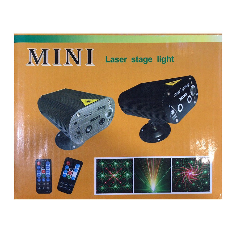 CRONY 12 patterned double holes Laser stage light Quality remote control mini stage light ,RGB laser stage light for party - Edragonmall.com