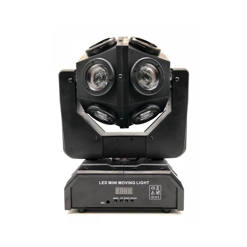 Crony 12pcs X 10W LED Super Beam Mini Moving Head light Double Ball Football Light RGBW Color For KTV bar, art bar,Di bar, stage - Edragonmall.com