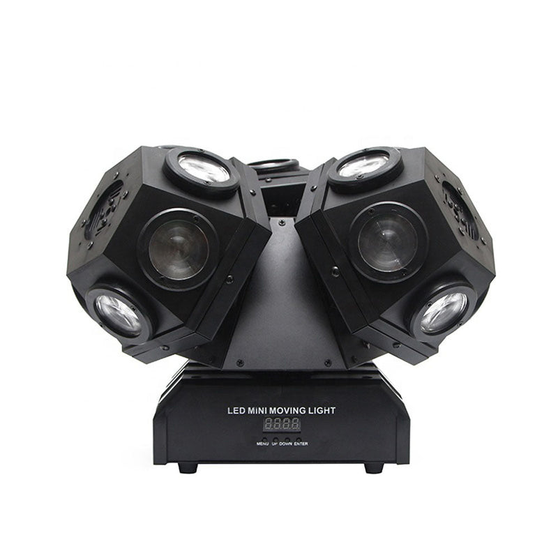 CRONY 18PCS*10W LED Moving 3 Head Light With Laser DJ laser stage lighting beam dmx led dj light bar ktv effect lights