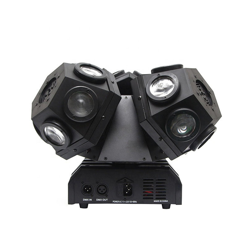 CRONY 18PCS*10W LED Moving 3 Head Light With Laser DJ laser stage lighting beam dmx led dj light bar ktv effect lights