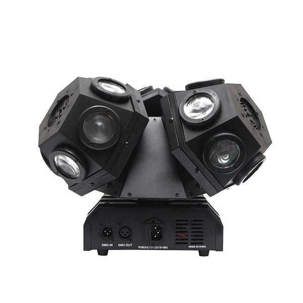 CRONY 18PCS*10W LED Moving 3 Head Light With Laser DJ laser stage lighting beam dmx led dj light bar ktv effect lights - Edragonmall.com