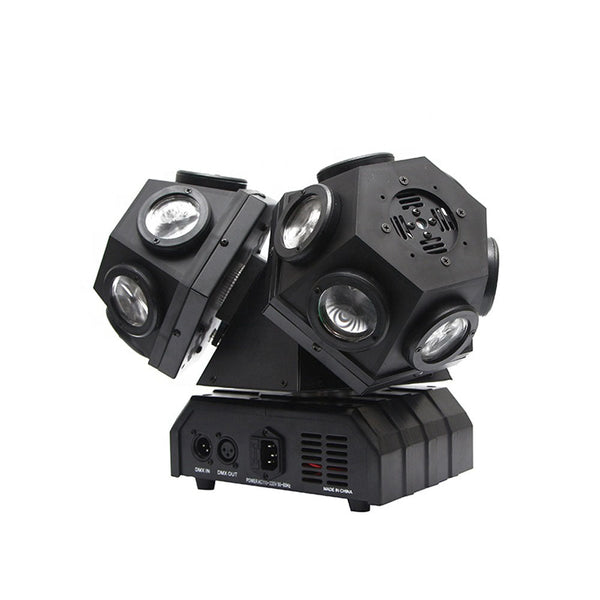 CRONY 18PCS*10W LED Moving 3 Head Light With Laser DJ laser stage lighting beam dmx led dj light bar ktv effect lights - Edragonmall.com