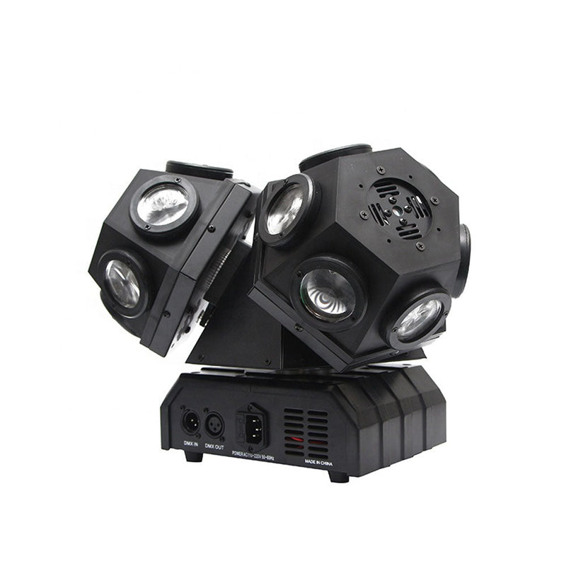 CRONY 18PCS*10W LED Moving 3 Head Light With Laser DJ laser stage lighting beam dmx led dj light bar ktv effect lights - Edragonmall.com