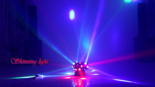 CRONY 18PCS*10W LED Moving 3 Head Light With Laser DJ laser stage lighting beam dmx led dj light bar ktv effect lights - Edragonmall.com