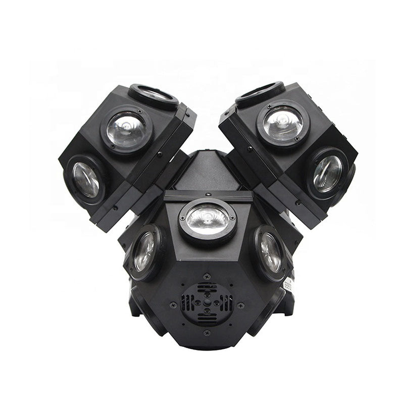 CRONY 18PCS*10W LED Moving 3 Head Light With Laser DJ laser stage lighting beam dmx led dj light bar ktv effect lights - Edragonmall.com