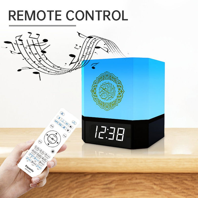 CRONY 229 SQ-303 Quran Speaker Al Quran player with App control 8GB LED Light azan Clock Touch lamp holy al quran speaker - Edragonmall.com