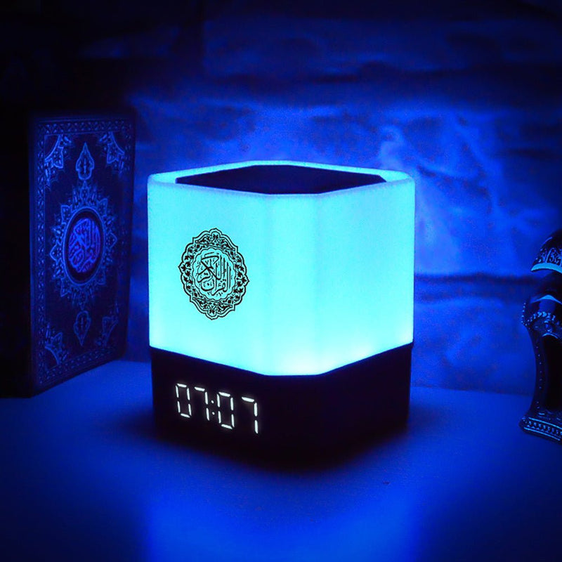 CRONY 229 SQ-303 Quran Speaker Al Quran player with App control 8GB LED Light azan Clock Touch lamp holy al quran speaker - Edragonmall.com