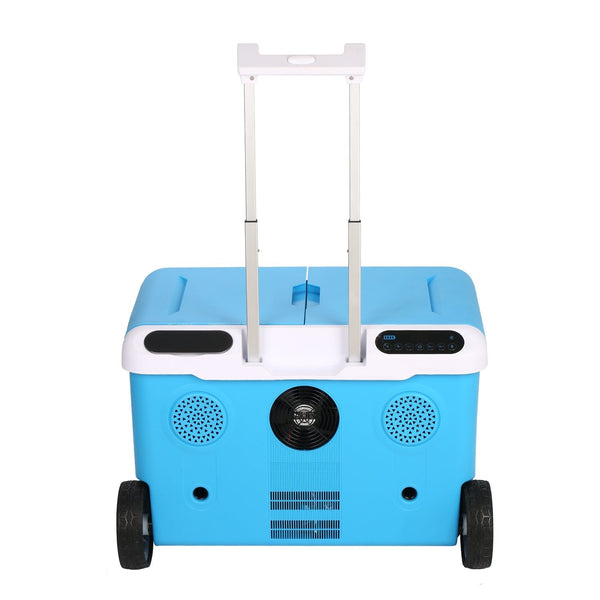 Crony 36L Hand pull refrigerator with BT speaker blue color - Edragonmall.com