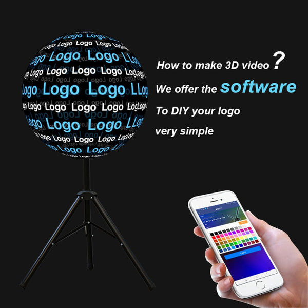 CRONY 3D Hologram Advertising 65cm Fan Screen with Stitching WiFi APP ...