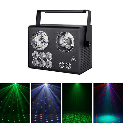 CRONY 4-in-1 dyed water pattern effect lamp Laser dj strobe lightStage Light Disco DJ Party Lights KTV Projector Colorfu Effect Light - Edragonmall.com