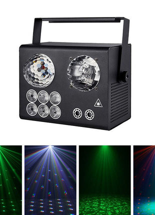 4-in-1 dyed water pattern effect lamp Laser dj strobe lightStage Light Disco DJ Party Lights KTV Projector Colorfu Effect Light