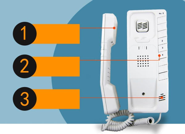 Crony 4-Way Intercom Audio Doorphone Loudly Clear Voice Doorbell Kit Easy to Install -RL-0004 - Edragonmall.com