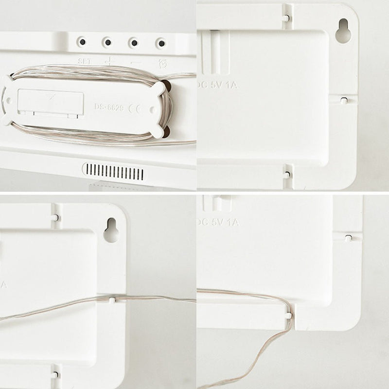 6629 Electronic Clock LED Alarm clock Remote Control Digital Electronic Wall Clock Display Temperature week and calendar