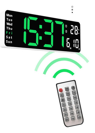 6629 Electronic Clock LED Alarm clock Remote Control Digital Electronic Wall Clock Display Temperature week and calendar