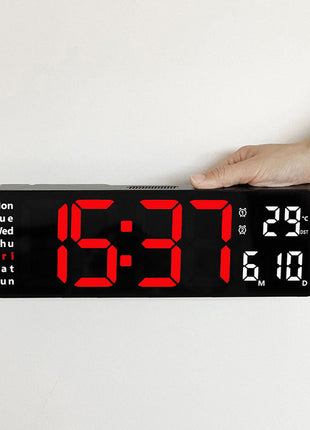 6629 Electronic Clock LED Alarm clock Remote Control Digital Electronic Wall Clock Display Temperature week and calendar