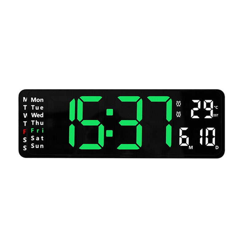 6629 Electronic Clock LED Alarm clock Remote Control Digital Electronic Wall Clock Display Temperature week and calendar