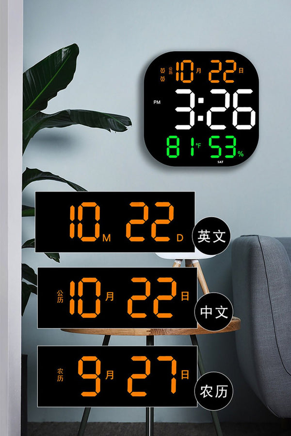 CRONY 6632 Living room countdown timer gym wall clock led acrylic decoration creative large electronic clock wall hanging - Edragonmall.com