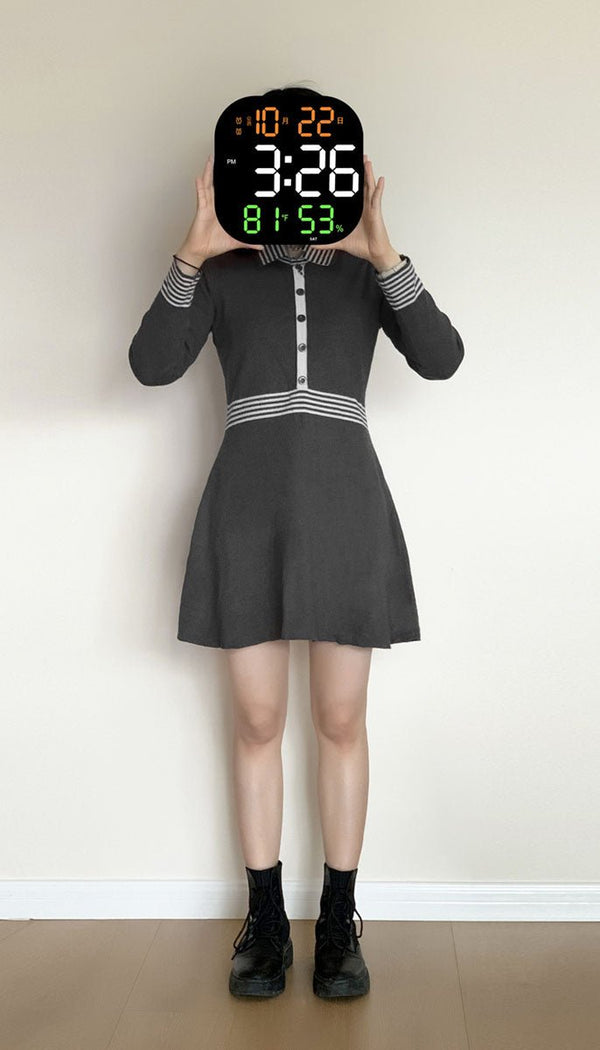 CRONY 6632 Living room countdown timer gym wall clock led acrylic decoration creative large electronic clock wall hanging - Edragonmall.com