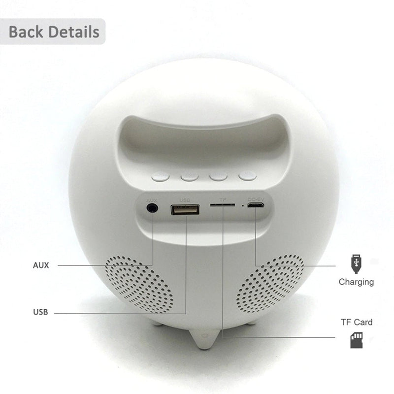 CRONY 6638G Digital Alarm Nightlight Clock LED 6 Color BT Music Clock - Edragonmall.com
