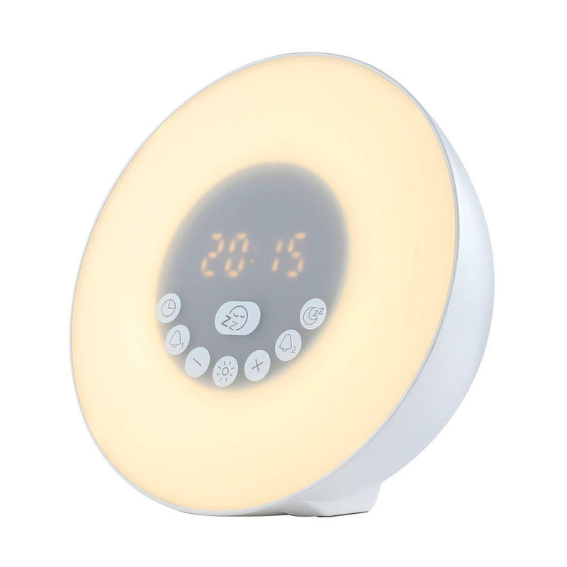 CRONY 6638G Digital Alarm Nightlight Clock LED 6 Color BT Music Clock - Edragonmall.com