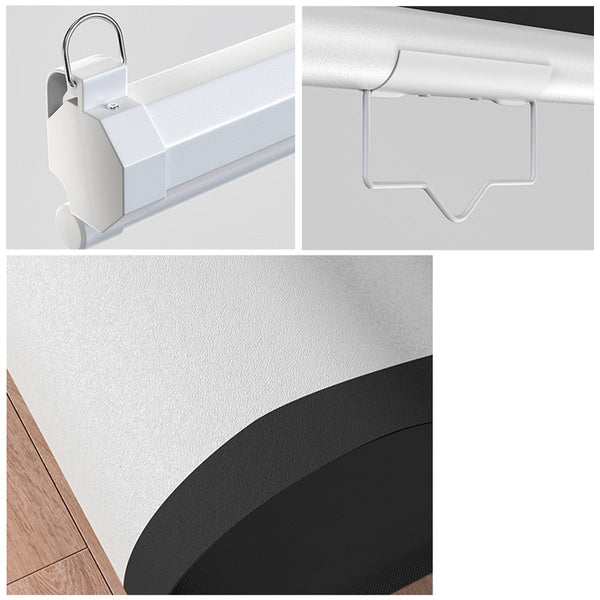 CRONY 72 Inch 4:3 Anti-Light Projection Screen Widescreen Projector Manual Pull Down Projection Screen - Edragonmall.com