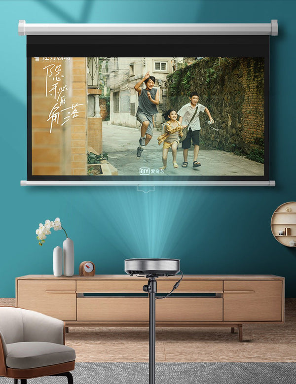 CRONY 72 Inch 4:3 Anti-Light Projection Screen Widescreen Projector Manual Pull Down Projection Screen - Edragonmall.com