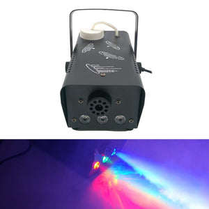 CRONY 800W RGB LED Fog Machine,Smoke Machine hood portable LED light with wired and wireless remote control