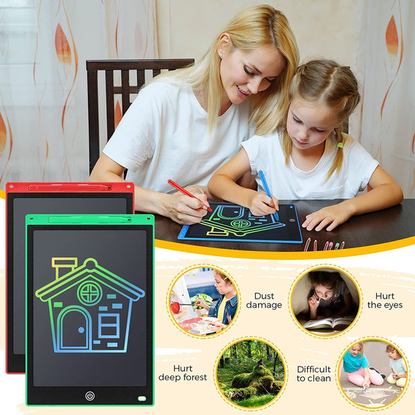 CRONY 8.5 10 12inch LED Writing Tablet Writing Doodle Board 3D LED Luminous Magic Drawing Pad Toys Erasable Sketching Notepad - Edragonmall.com
