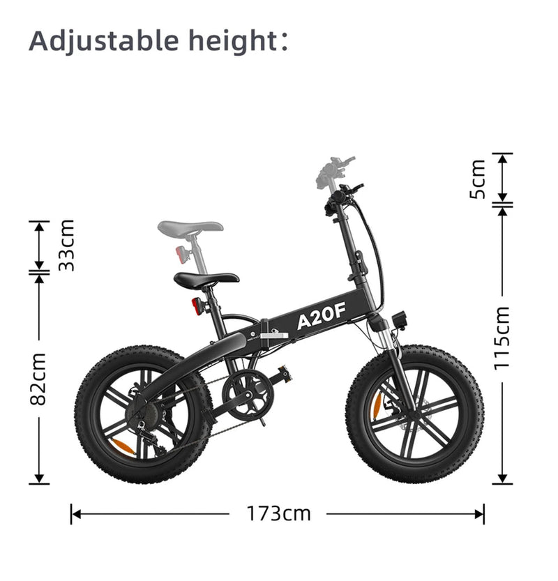 A20F Endurance ADO Bike Electric bicycles ADO E-bike Electric Folding Bicycle Electric range 70km