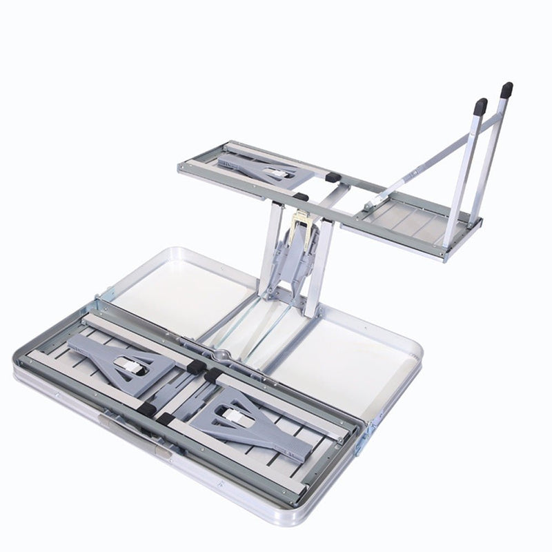 Crony Aluminum Picnic Table Lightweight Fold-Up Picnic Table - Edragonmall.com