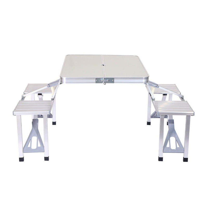 Crony Aluminum Picnic Table Lightweight Fold-Up Picnic Table - Edragonmall.com