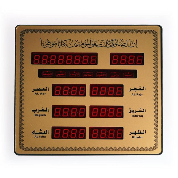 CRONY AZ-2325 AZ-2325A Islamic Prayer Times Clock Digital LED Slim