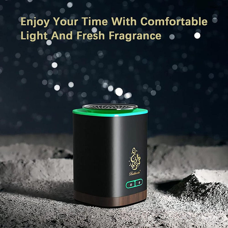CRONY B17 Quadrate With Light Bukhoor Arabian Electronic Aromatherapy Incense Burner, Rechargeable LED Portable Electric Incense Burner Aromatherapy Machine - Edragonmall.com