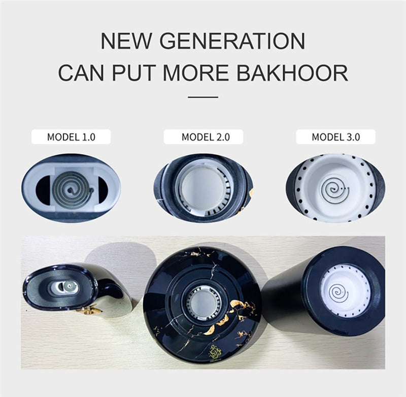 Crony B50 Car Bukhoor USB Type-C Power Bakhoor Rechargeable | Black - Edragonmall.com