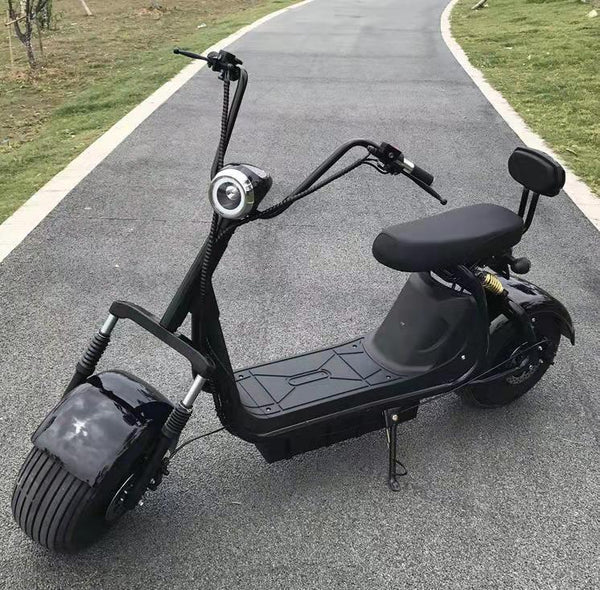 CRONY Big Harley BT Speaker tyre Double Seat Electric motorcycle -BLACK - Edragonmall.com