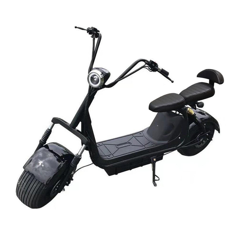 CRONY Big Harley BT Speaker tyre Double Seat Electric motorcycle -BLACK - Edragonmall.com