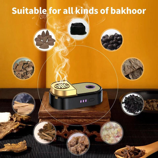 CRONY BK-28 Bukhoor Mini Car Incense Bakhoor Burner Rechargeable - Edragonmall.com