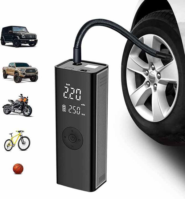 CRONY C0504023-5 Portable Electric Air Inflator Smart Touch Tyre Inflator Electric Portable 12V Air Compressor Pump Car Motorcycle Mini Wireless Portable Tire Inflator - Edragonmall.com