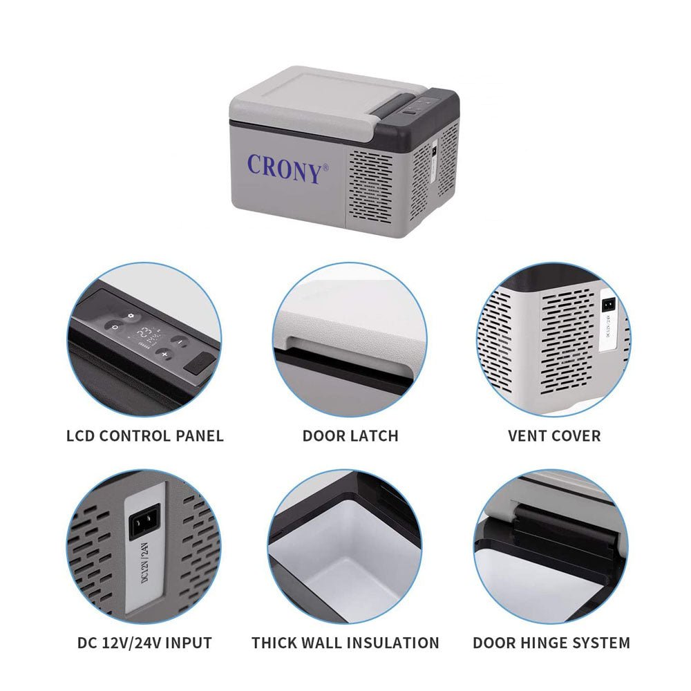 CRONY Car Refrigerator 9L-C9 compressor beauty mini fridge cosmetics skincare mobile cooler box - Edragonmall.com