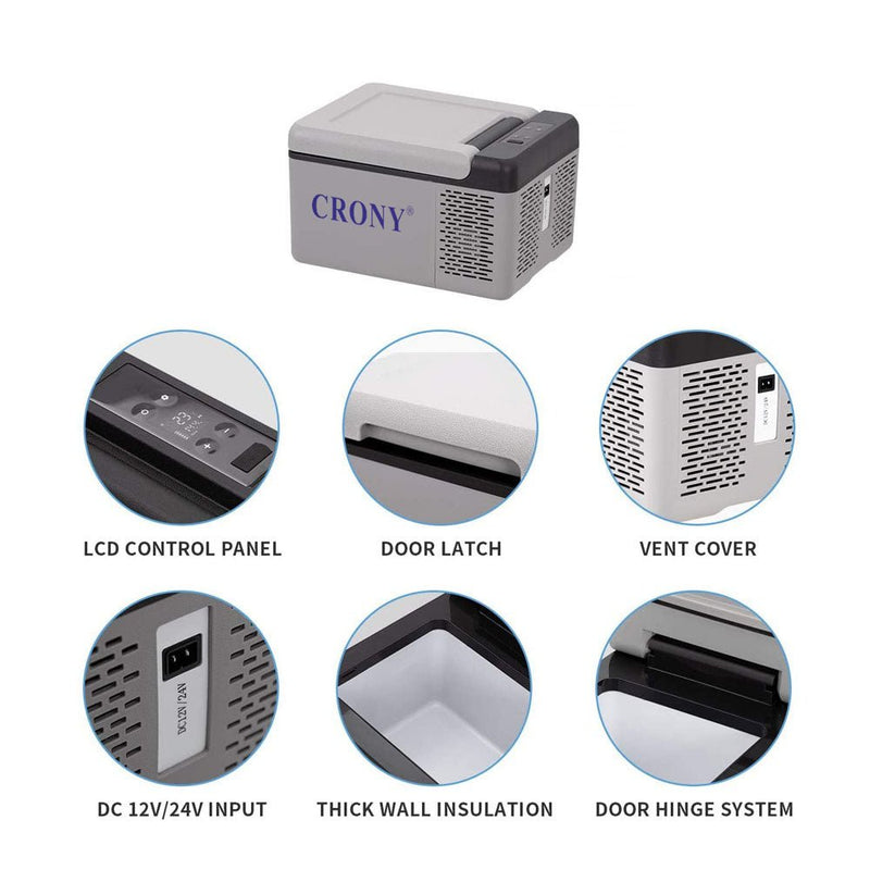 CRONY Car Refrigerator 9L-C9 compressor beauty mini fridge cosmetics skincare mobile cooler box - Edragonmall.com