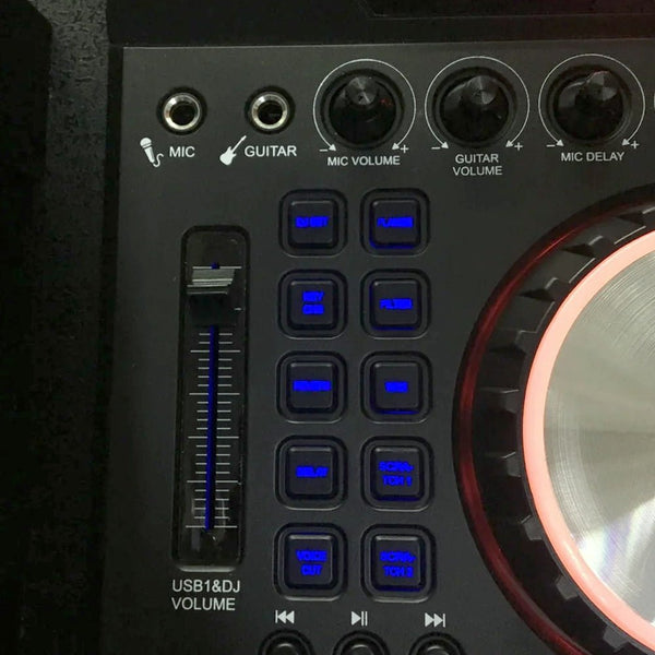 CRONY CN-111DJ Speaker Rechargeable speaker with DJ Mixer DJ-1036 + 2 radio microphones - Edragonmall.com